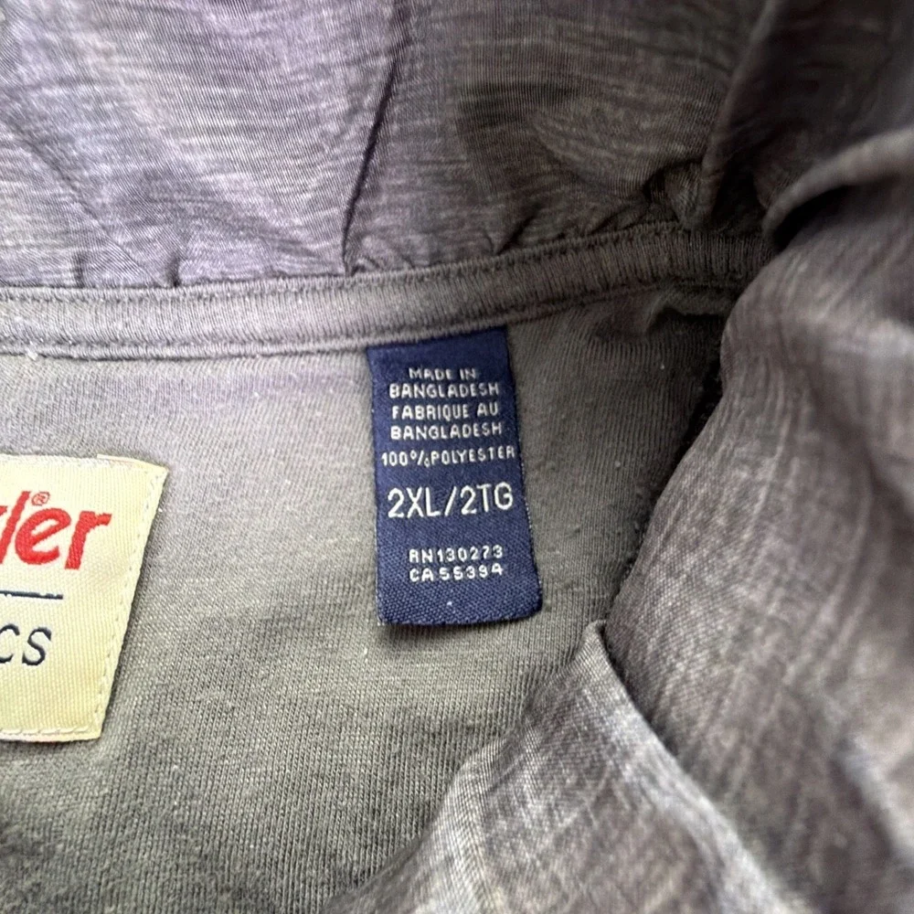 Wrangler Authentics Men's 2XL/2TG‎ Pullover Sweater Gray 1/4 Zip
